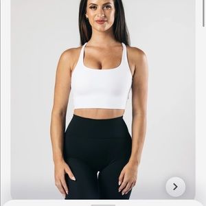 Alphalete Surface Altitude Bra White
